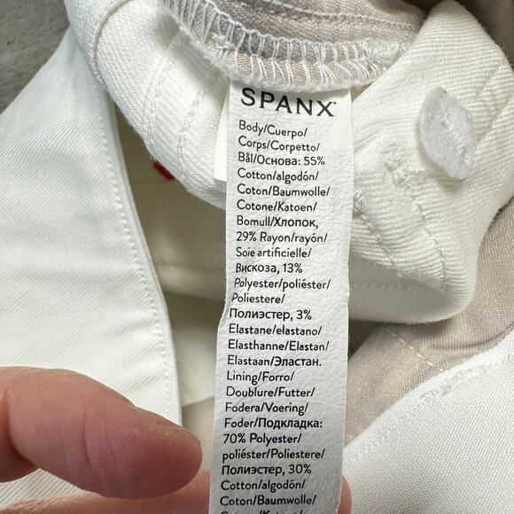 SPANX Stretch Twill Cropped Pant White Size XL Tall - Picture 9 of 15